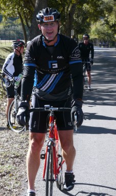 Parker at the finish